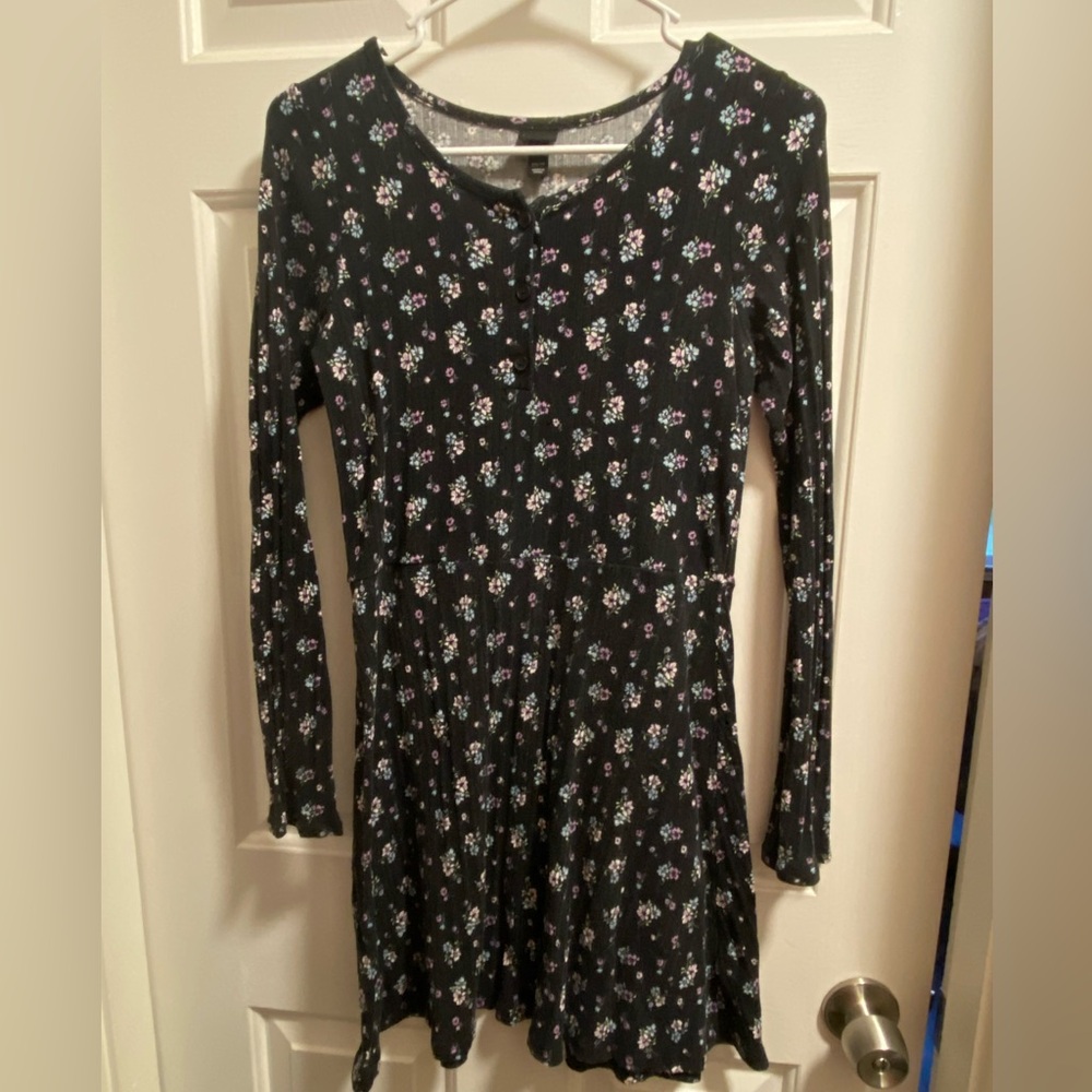 Art Class Long Sleeve Floral Dress XXL